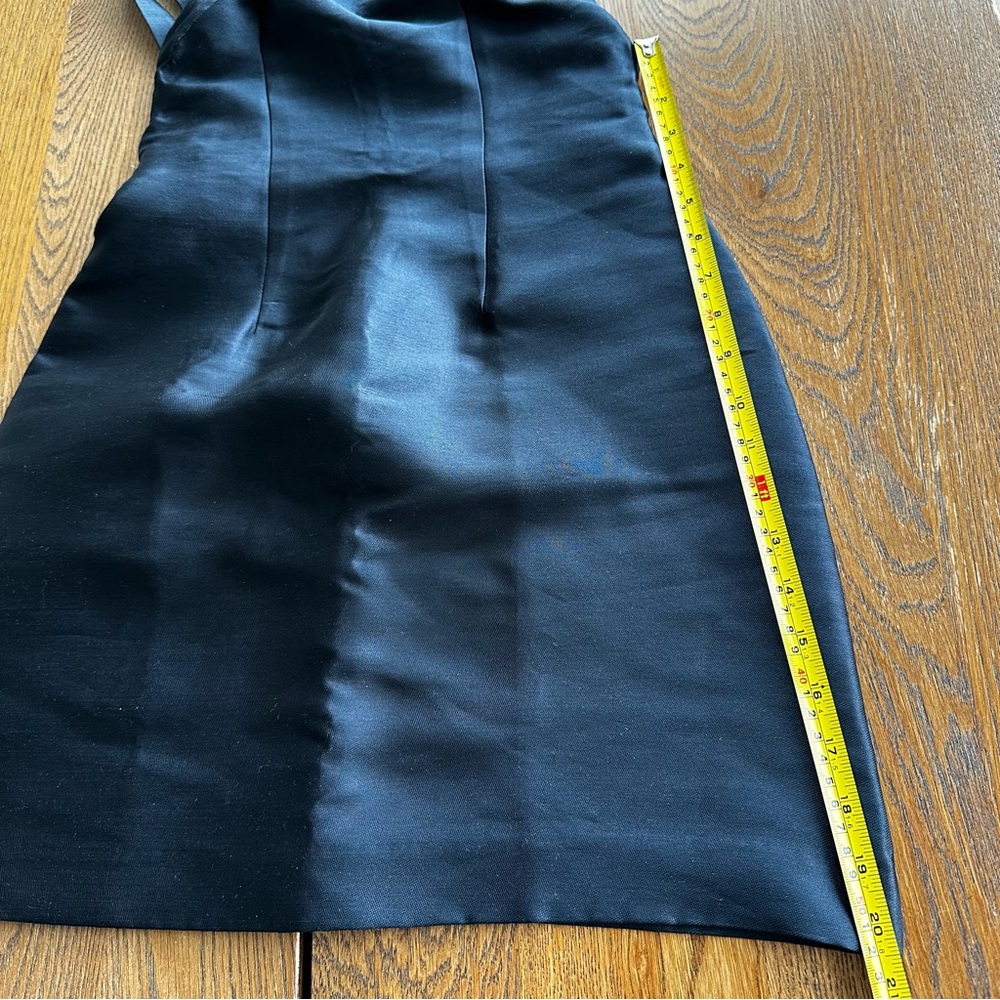 Paris Georgia Jay Jay Dark Navy Mini Sculptured Silk Blend Dress - Picture 11 of 11